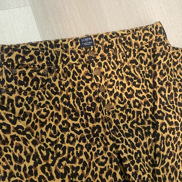 J. Crew EUC Leopard Jeans High Rise Black, Tan & Brown Size 31 - Picture 14 of 15